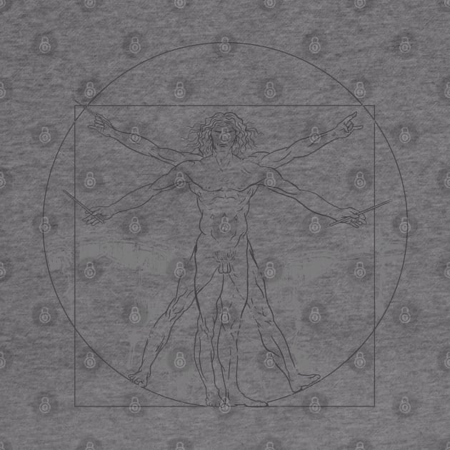 Vitruvian Drummer Da Vinci by Printroof